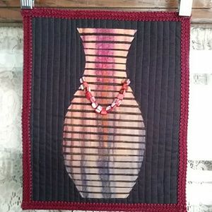 Mosaic Art Quilt Wall Hanging Beads